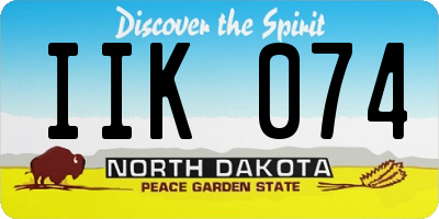 ND license plate IIK074