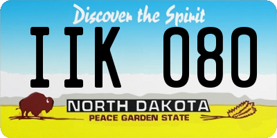 ND license plate IIK080