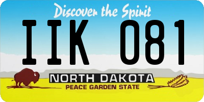 ND license plate IIK081