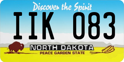 ND license plate IIK083