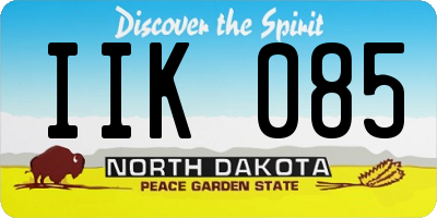 ND license plate IIK085