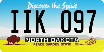 ND license plate IIK097