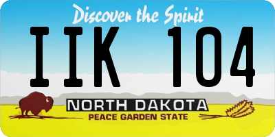 ND license plate IIK104