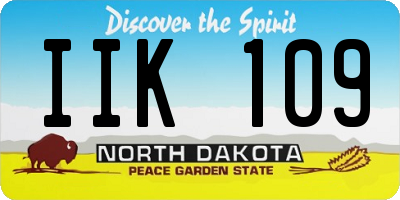 ND license plate IIK109