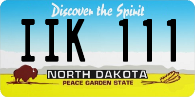 ND license plate IIK111