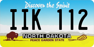 ND license plate IIK112