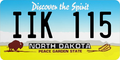 ND license plate IIK115