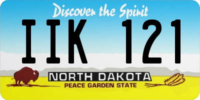 ND license plate IIK121