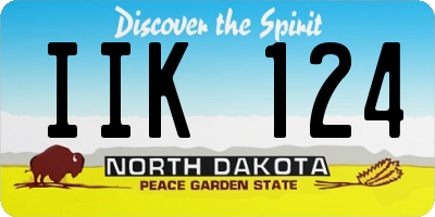 ND license plate IIK124