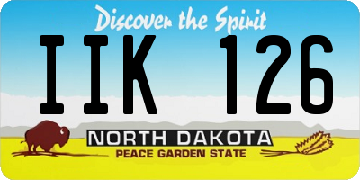 ND license plate IIK126