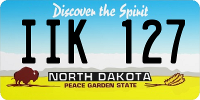 ND license plate IIK127