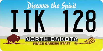 ND license plate IIK128