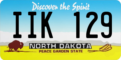 ND license plate IIK129