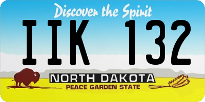 ND license plate IIK132