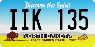 ND license plate IIK135
