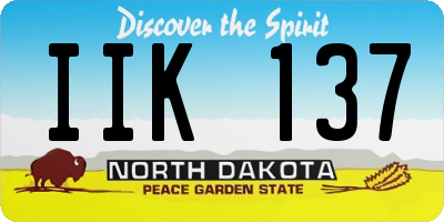 ND license plate IIK137