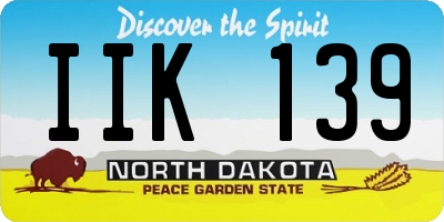 ND license plate IIK139