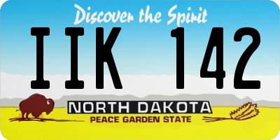 ND license plate IIK142