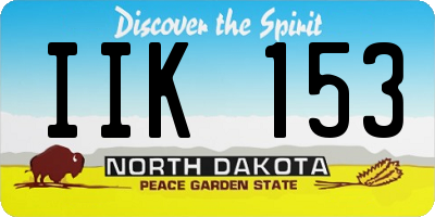 ND license plate IIK153