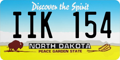 ND license plate IIK154