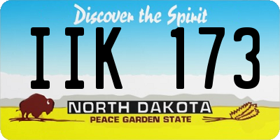 ND license plate IIK173