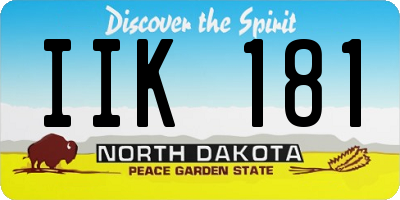 ND license plate IIK181