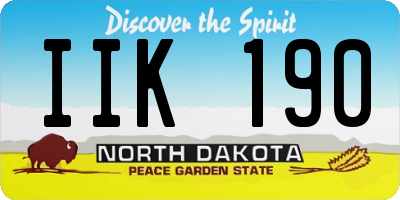 ND license plate IIK190