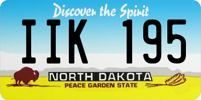 ND license plate IIK195