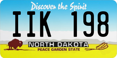 ND license plate IIK198