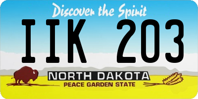 ND license plate IIK203