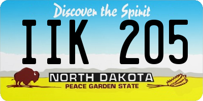 ND license plate IIK205