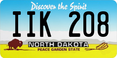 ND license plate IIK208