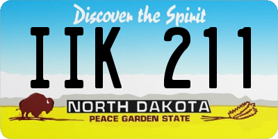 ND license plate IIK211