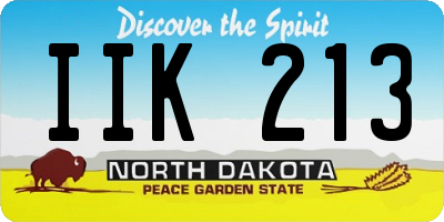 ND license plate IIK213