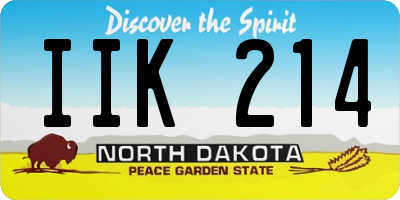 ND license plate IIK214