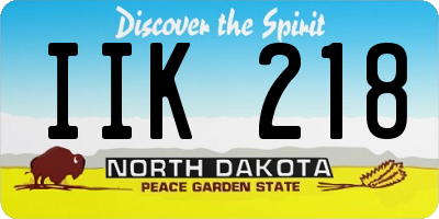 ND license plate IIK218