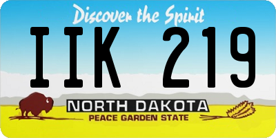 ND license plate IIK219
