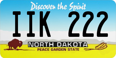 ND license plate IIK222