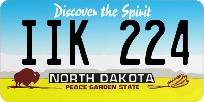 ND license plate IIK224