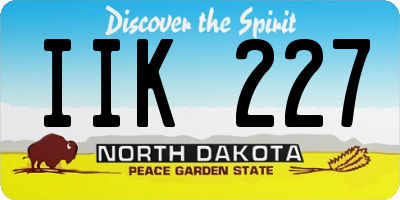 ND license plate IIK227