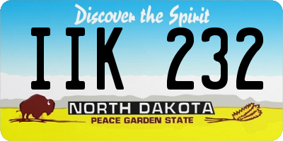 ND license plate IIK232