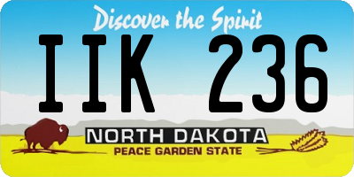 ND license plate IIK236