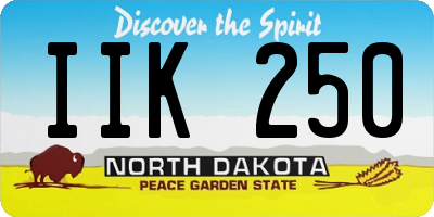 ND license plate IIK250