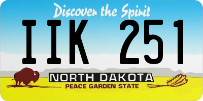 ND license plate IIK251