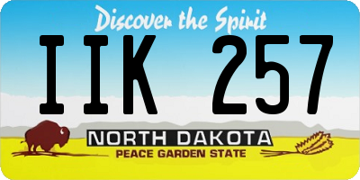 ND license plate IIK257