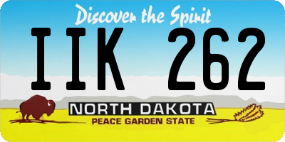 ND license plate IIK262