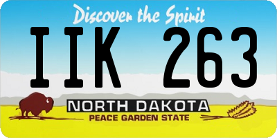ND license plate IIK263