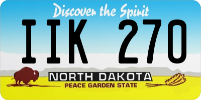 ND license plate IIK270