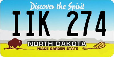 ND license plate IIK274
