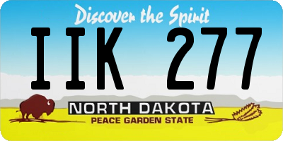ND license plate IIK277